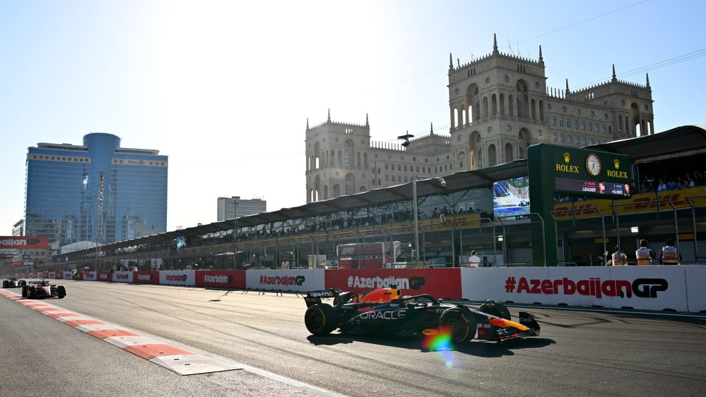 F1 Azerbaijan Grand Prix: Sergio Perez takes Sprint victory